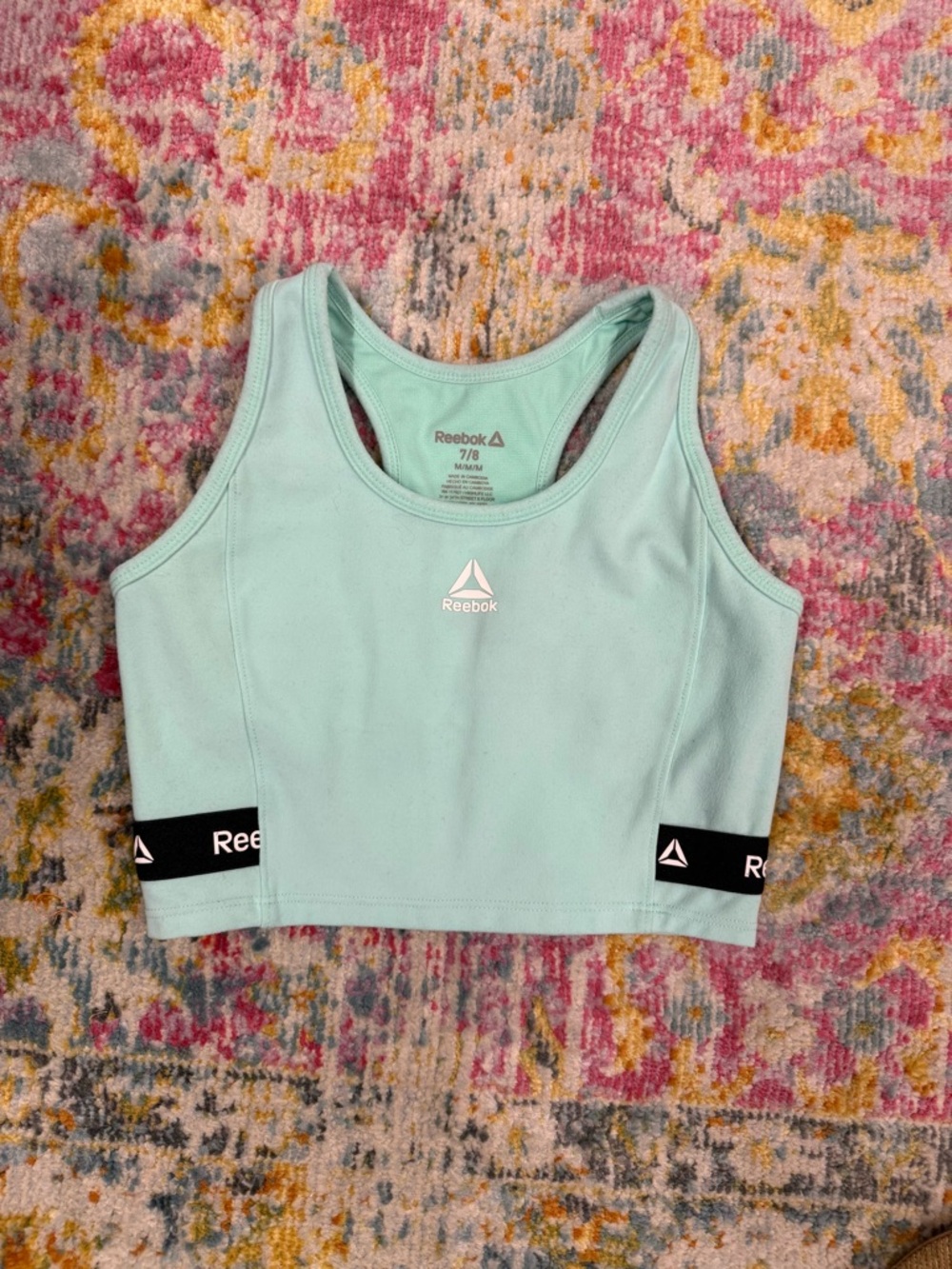 Reebok Light Mint Racerback Training Crop Top